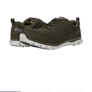 Reebok Work • NIB Olive Green Lightweight Athletic Wide Width Shoe